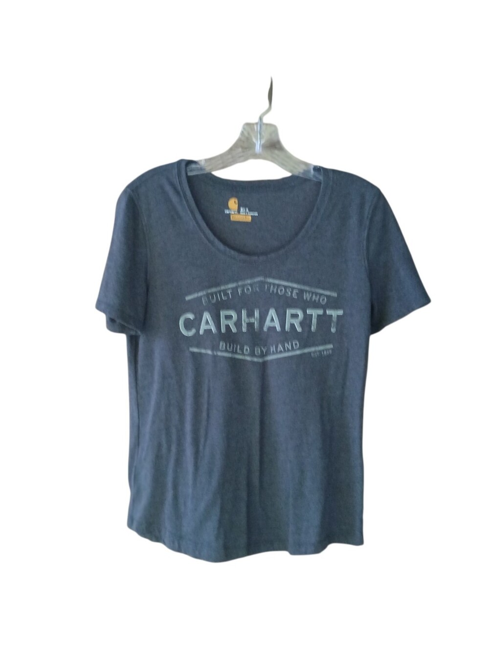 Carhartt Charcoal Scoop Neck Relaxed Fit Tee Shirt Small